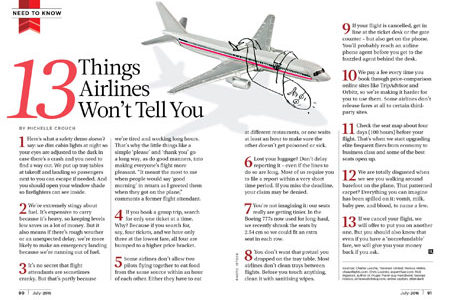 13 Things Airlines Won't Tell You