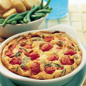 Tomato and pecorino clafoutis | Reader's Digest Asia