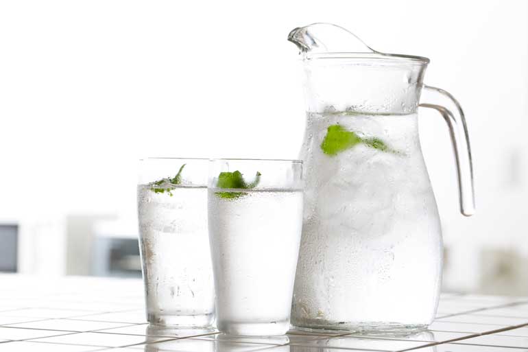 Drink plain ice water