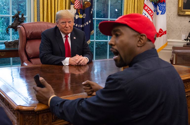 1. Kanye West chats up Mr. Trump